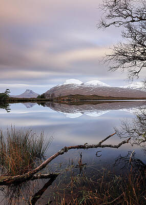 Reflection Wall Art featuring the photograph Loch Cul Dromannan by Grant Glendinning