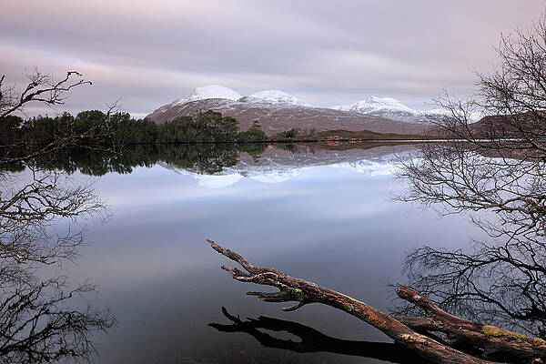 Reflection Wall Art featuring the photograph Loch Cul Dromannan Reflections by Grant Glendinning