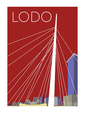 Architecture Digital Art - LODO/Maroon by Sam Brennan