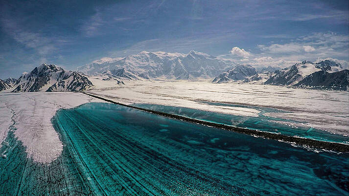 Photograph - Logan Glacier Meltwater by Fred Denner