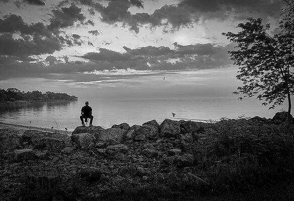 Sunset Photograph - Solitude by Al Poullis