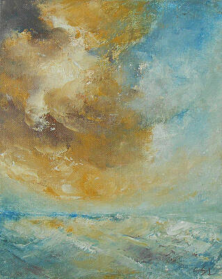 Wave Painting - Look At The Bright Side by Jane See