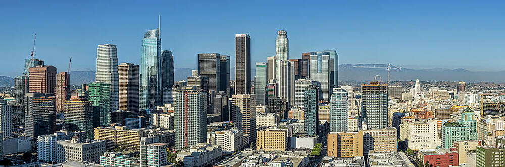 Los Angeles Wall Art featuring the photograph Los Angeles City View Panorama by Kelley King