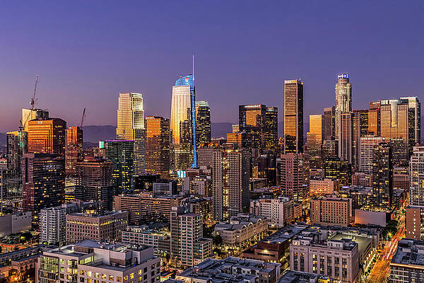 Los Angeles Skyline at Dusk Wall Art