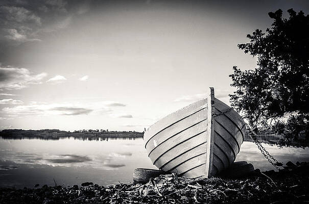 Reflection Wall Art featuring the photograph Lough Guitane Boat by Mark Callanan