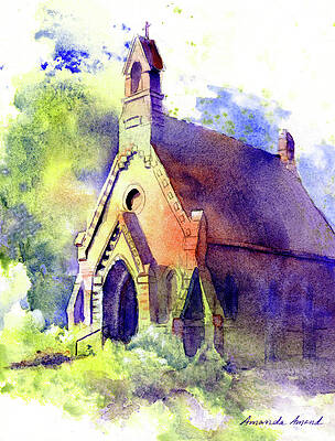Wall Art featuring the painting Louisa Howard Chapel by Amanda Amend
