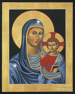 Icon of Mary and Child Jesus Print