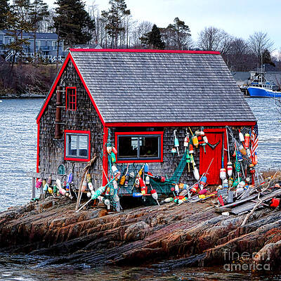 Colorful Coastal Shack Photograph