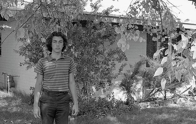 Phoenix Photograph - Man In Front Of Cinder-block Home, 1973 by Jeremy Butler