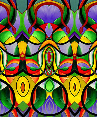 Nature Wall Art featuring the digital art Mandala 9703 by Rafael Salazar