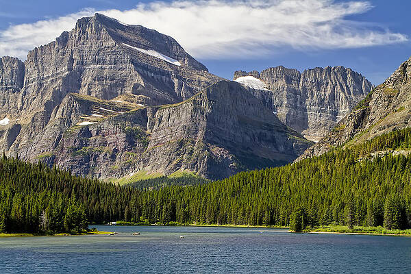 Wildlife Wall Art featuring the photograph Many Glacier, Glacier Park, MT by Waterdancer