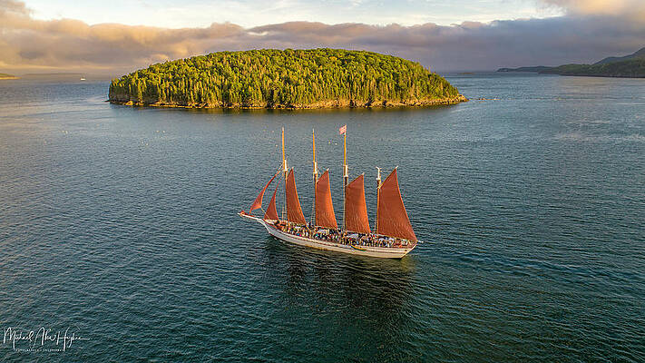 Maine Photograph - Margaret Todd Schooner by Veterans Aerial Media LLC
