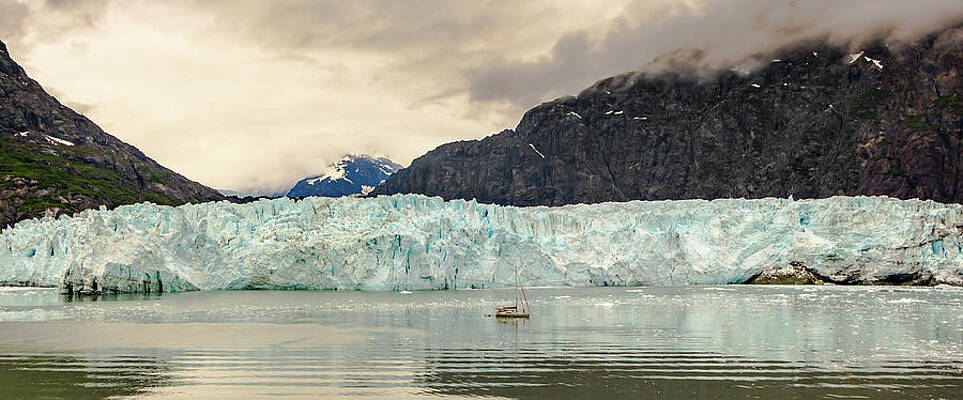 Cloud Wall Art featuring the photograph Margerie Glacier by Ed Clark