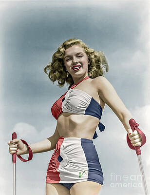 California Photograph - Marilyn Skiing by Franchi Torres