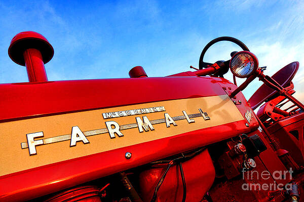 Vintage Farmall Tractor Close-up Wall Art