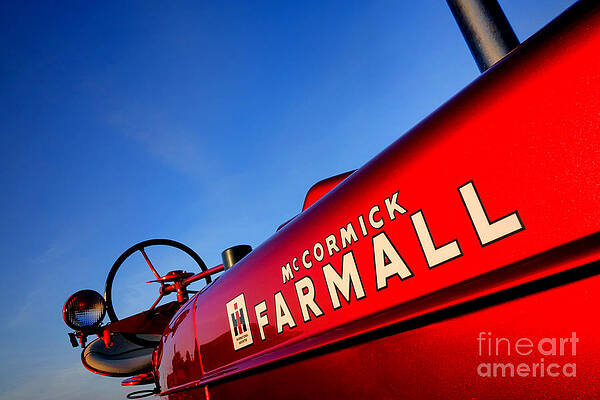 Wall Art featuring the photograph McCormick Farmall Red Beauty by Olivier Le Queinec