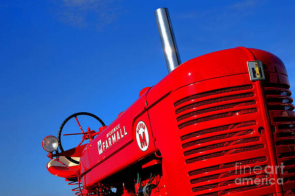 Vintage Red Farmall Tractor Wall Art