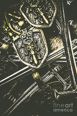 Wall Art featuring the photograph Medieval Crests And Swords by Jorgo Photography