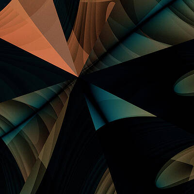 Geometric Wall Art featuring the digital art Meet Me After Dark by Vic Eberly