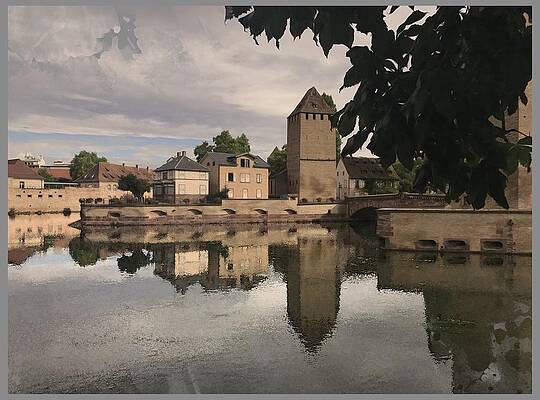 Reflection Wall Art featuring the digital art Memories Of Strasbourg by Gina Harrison