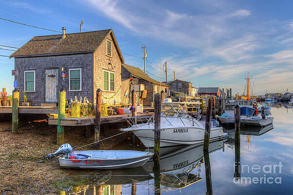 Quaint Harbor at Sunset Wall Art