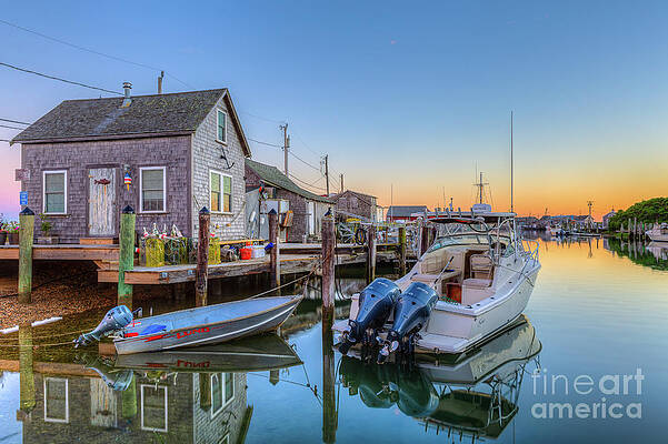 Massachusetts Wall Art featuring the photograph Menemsha Basin Morning Twilight I by Clarence Holmes