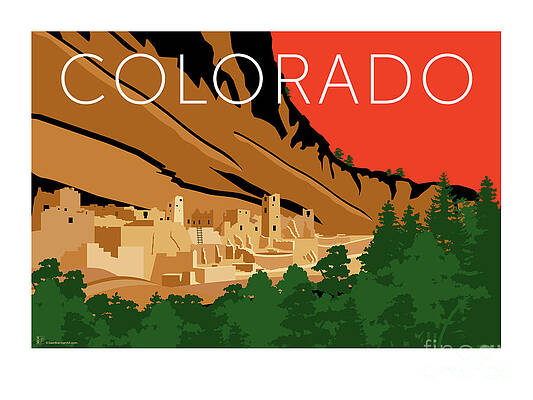 Digital Art - Mesa Verde Orange by Sam Brennan