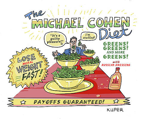 Russia Drawing - Michael Cohen Diet by Peter Kuper