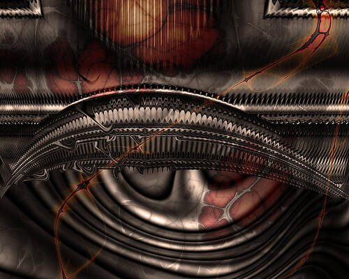 Unique Wall Art featuring the digital art Migraine by Vic Eberly