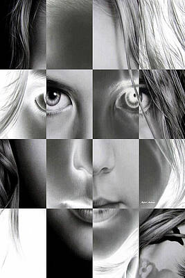 Wall Art featuring the digital art Millennial Square Series 1256 by Rafael Salazar