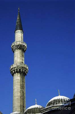 Wall Art featuring the photograph Minarets And Dome Roof Of The Suleymaniye Mosque by Sami Sarkis Photography