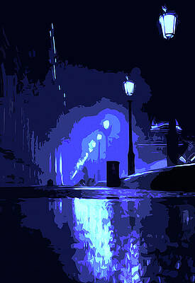 Mysterious Painting - Mindnight Rain by AM FineArtPrints