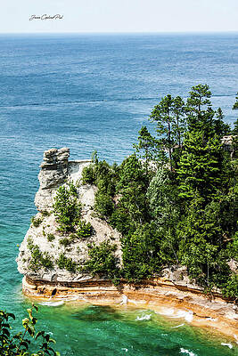 Summer Wall Art featuring the photograph Miners Castle Rock by Joann Copeland-Paul