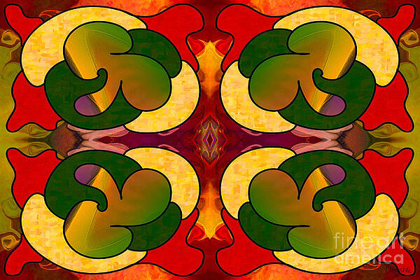 Wall Art featuring the digital art Missing Pieces Abstract Art By Omashte by Omaste Witkowski