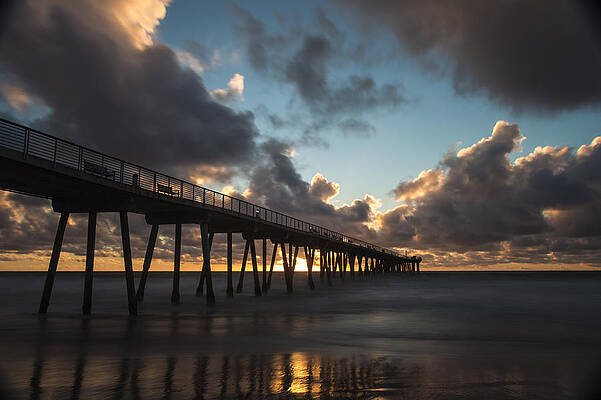 Photograph - Misty Sunset by Ed Clark