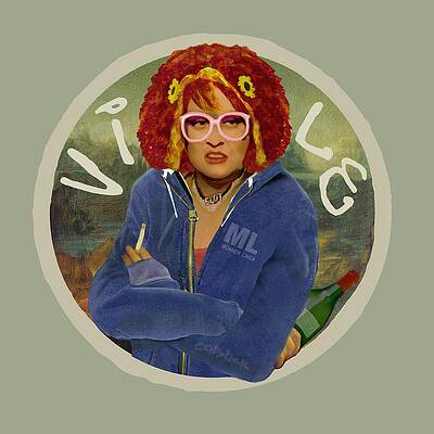 Digital Art - Moaner Linda - Aka The Auburn Jerry Hall - Gawjuss And Vile by BFA Prints