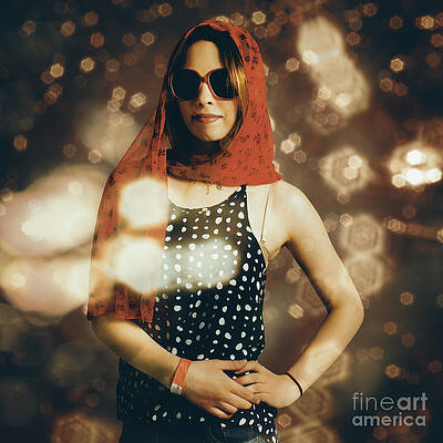 Wall Art featuring the photograph Model At A Runway Catwalk Show During Fashion Week by Jorgo Photography