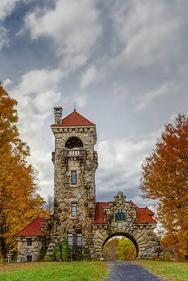 Historic Stone Tower in Autumn Photograph