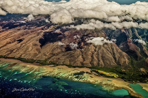 Wall Art featuring the photograph Molokai From The Sky by Joann Copeland-Paul