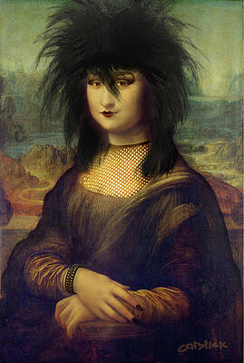 Portrait Wall Art featuring the digital art Mona Sheena - Surreal Pop Punk Portrait by BFA Prints