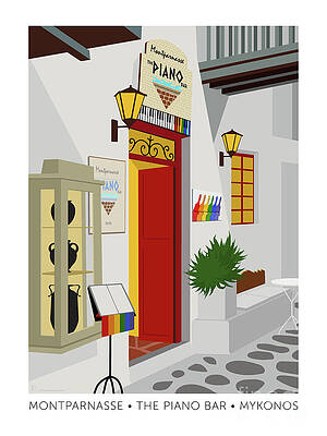 Digital Art - Montparnasse The Piano Bar by Sam Brennan