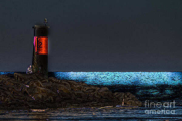 Sky Wall Art featuring the photograph Moonlit Lake by William Norton