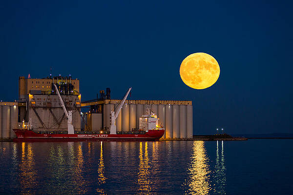 Reflection Wall Art featuring the photograph Moonrise by Linda Ryma