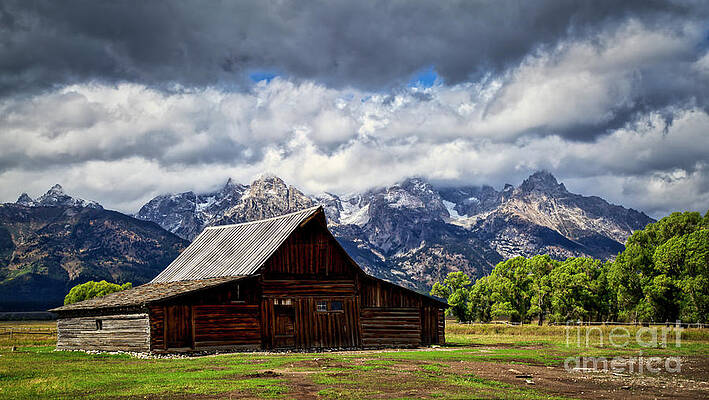 Mountain Photograph - Mormon Row - Grand Tetons by Bruce Block