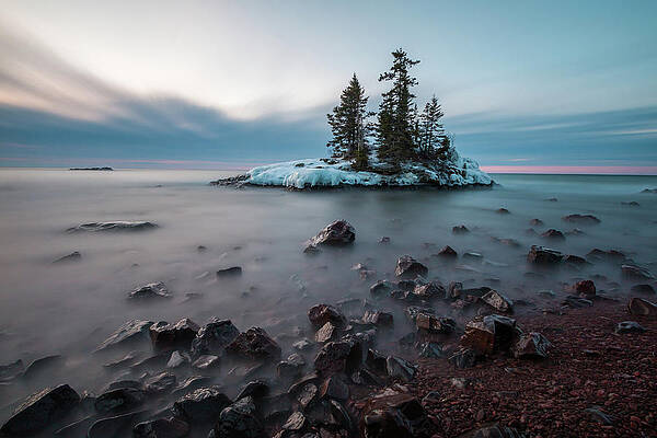 Minnesota Photograph - Morning At The Tombolo by Linda Ryma
