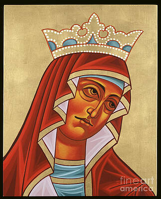 Wall Art featuring the painting Mother Of God Fiery Wisdom 148 by William Hart McNichols