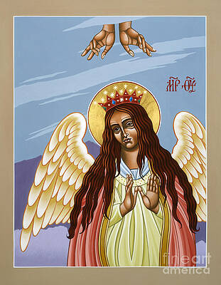 Wall Art featuring the painting Mother Of God Given Eagle's Wings 142 by William Hart McNichols