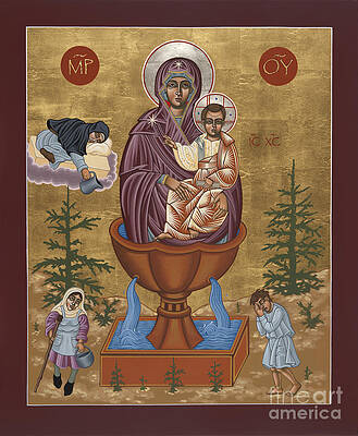 Mother of God and Saints Icon Wall Art