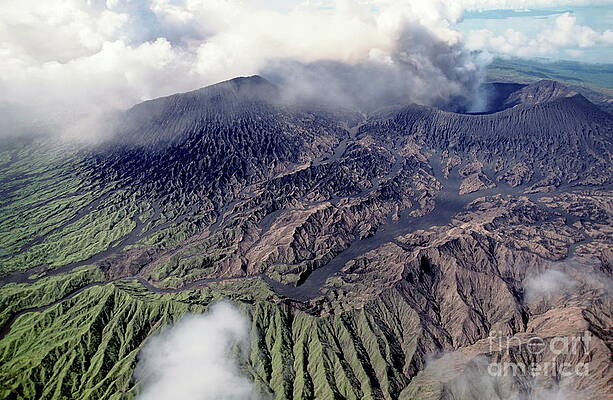Wall Art featuring the photograph Mount Bembow An Active Volcano On The Island Of Ambrym by Sami Sarkis Photography