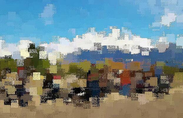 Wall Art featuring the digital art Mountains Beyond by David Manlove